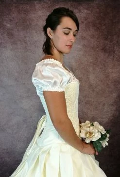 Gallery Serpentine Ivory Majestica Wedding Gown -AKUMU INK shop satin chemise 5