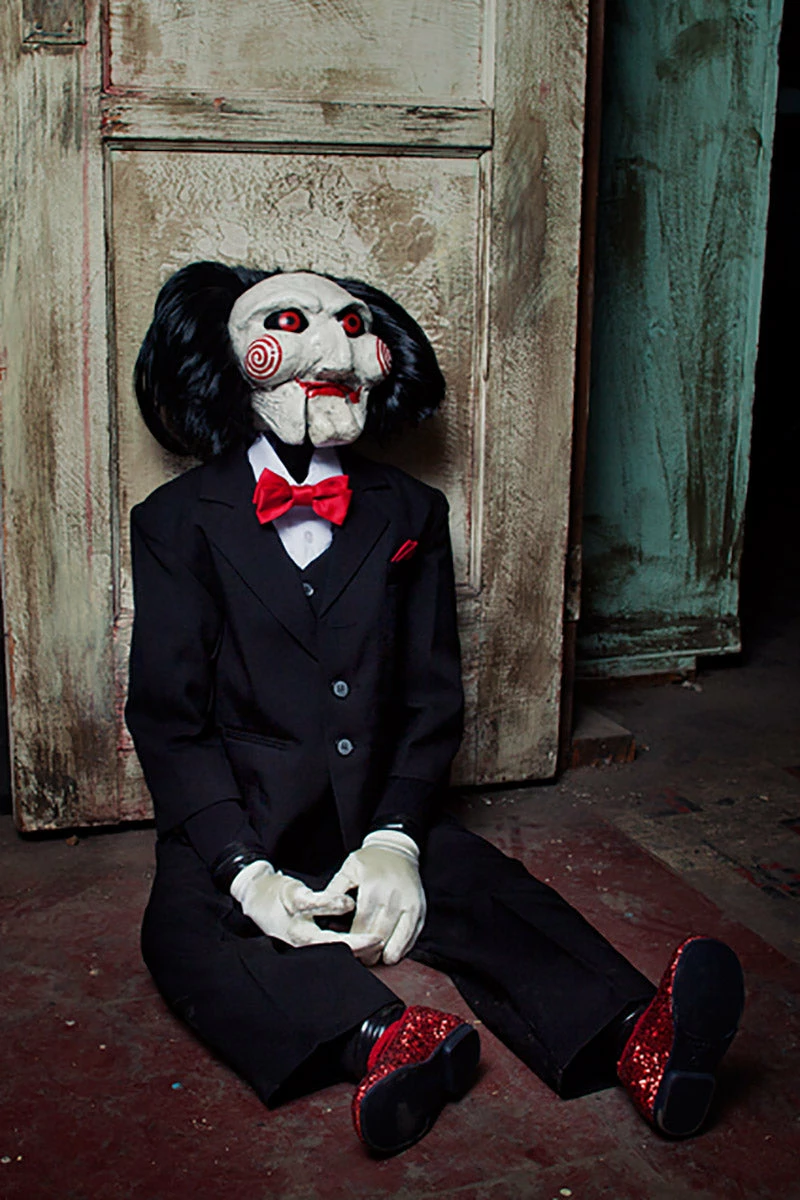 TRICK OR TREAT STUDIOS Saw Billy The Puppet 47" Lifesize Poseable Puppet Prop 4 TRICK OR TREAT STUDIOS Saw Billy The Puppet 47" Lifesize Poseable Puppet Prop - Image 2