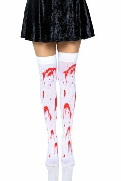 LEG AVENUE Bloody Zombie Thigh Highs -AKUMU INK shop sdfvgfdefgh