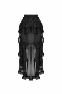 DARK IN LOVE Black Majesty Chiffon Skirt -AKUMU INK shop sdssd