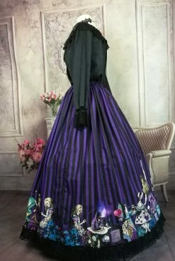 Gallery Serpentine Dark Alice Purple Alice Full Length Skirt With Boned Petticoat -AKUMU INK shop serpahina side 083b4657 42a1 4993 a43d 153993292451