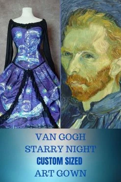 Gallery Serpentine Starry Night Van Gogh Victorian Corset Gown