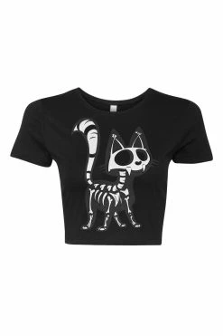VampireFreaks Skelekitty Crop Top -AKUMU INK shop skelekittyCropTop