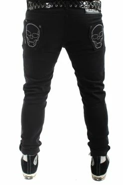 Kreepsville Skeleton Jeans [Unisex] [White Bone] -AKUMU INK shop skeleton jeans