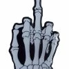 Kreepsville Skeleton Middle Finger Glow Enamel Pin 1 Kreepsville Skeleton Middle Finger Glow Enamel Pin -AKUMU INK shop skeleton middle finger