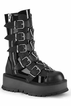 Demonia Here Comes Trouble Triangle Boots [SLACKER-160-BPT-VL]