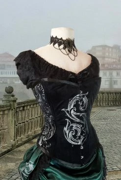 Gallery Serpentine Corsetry The Potion Mistress Corset, Custom Sized -AKUMU INK shop slytherin black venus sf 1