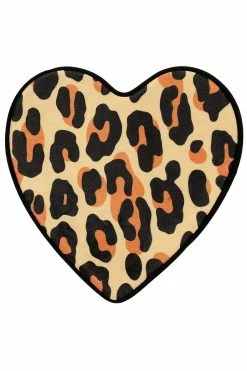 SOURPUSS Leopard Heart Bath Mat