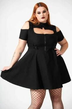 KILLSTAR Cybermancy Zip Skater Dress -AKUMU INK shop ssssss 100b7fe8 c758 4ea6 8db9 19a84d69fbce