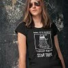 Victorian And Steampunk Women's Confused Sci-fi Meme Tee -AKUMU INK shop startreckdalekblack