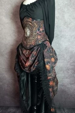 Gallery Serpentine Corsetry Steampunk Time Under Bust Victorian Corset & Victorian Bustle Skirt Set