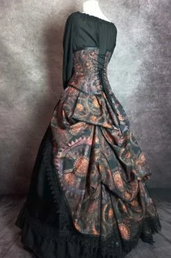 Gallery Serpentine Steampunk Time Under Bust Corset Gown 12 Gallery Serpentine Steampunk Time Under Bust Corset Gown -AKUMU INK shop steampunkgearsunderbustcorsetgownsb