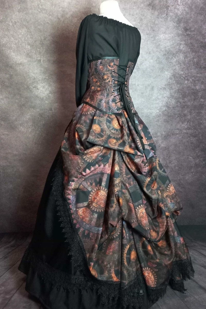 Gallery Serpentine Steampunk Time Under Bust Corset Gown 7 Gallery Serpentine Steampunk Time Under Bust Corset Gown - Image 5