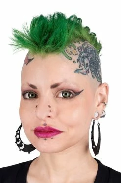 Too Fast Phases Of The Moon Gem Hoop Earrings -AKUMU INK shop stgsetgtgs