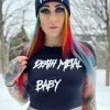 VampireFreaks Death Metal Baby Crop Top -AKUMU INK shop stores that sell goth clothes online