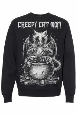 VampireFreaks Conjuring Cat Sweatshirt -AKUMU INK shop sweatshirt txt