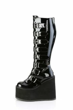 Demonia Deathly Hallows Wide-Calf Patent Platforms [Swing-815WC Boots] -AKUMU INK shop swing 815wc b05 1024x1024 54235d81 f159 413f ae63 9f12cc6d9f2d