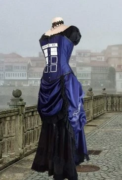 Gallery Serpentine Tardis Bustle Time Travel Skirt -AKUMU INK shop tardis balcony other side ffbab523 00cb 43ed 9491 230a709802bd