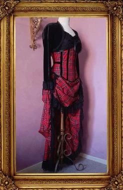Gallery Serpentine Corsetry Victorian Punk Red Tartan Under Bust Corset -AKUMU INK shop tartan full side front no s 212kb 1aaf826c afd6 4496 9a55 3ad1a26791fa