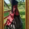 Gallery Serpentine Victorian Punk Ball Gown Set -AKUMU INK shop tartan hoop side outside
