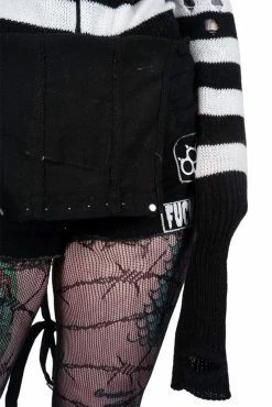 Too Fast Pink Skull Striped Zip Up Cardigan Sweater 15 Too Fast Pink Skull Striped Zip Up Cardigan Sweater -AKUMU INK shop too fast pink skull striped zip up long sleeve cardigan sweater 636829 1100xcopy