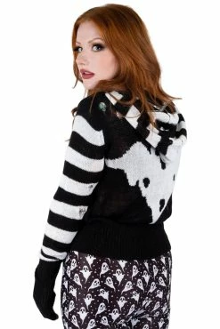 Too Fast Spooky Ghost Zip Up Cardigan Sweater -AKUMU INK shop too fast spooky ghost zip up long sleeve cardigan sweater 925070 1100xcopy