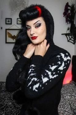 Too Fast Stars And Bats Zip Up Cardigan Sweater -AKUMU INK shop too fast stars and bats zip up cardigan sweater 816981copy