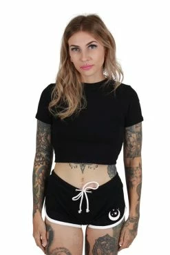 Too Fast Witchy Cat Familiar Short Shorts -AKUMU INK shop too fast witchy cat familiar short shorts 474405 1100xcopy