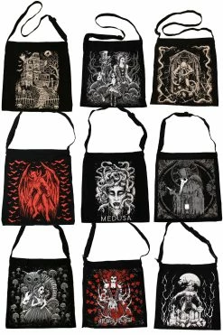 VampireFreaks Shoulder Sling Zipper Tote Bag