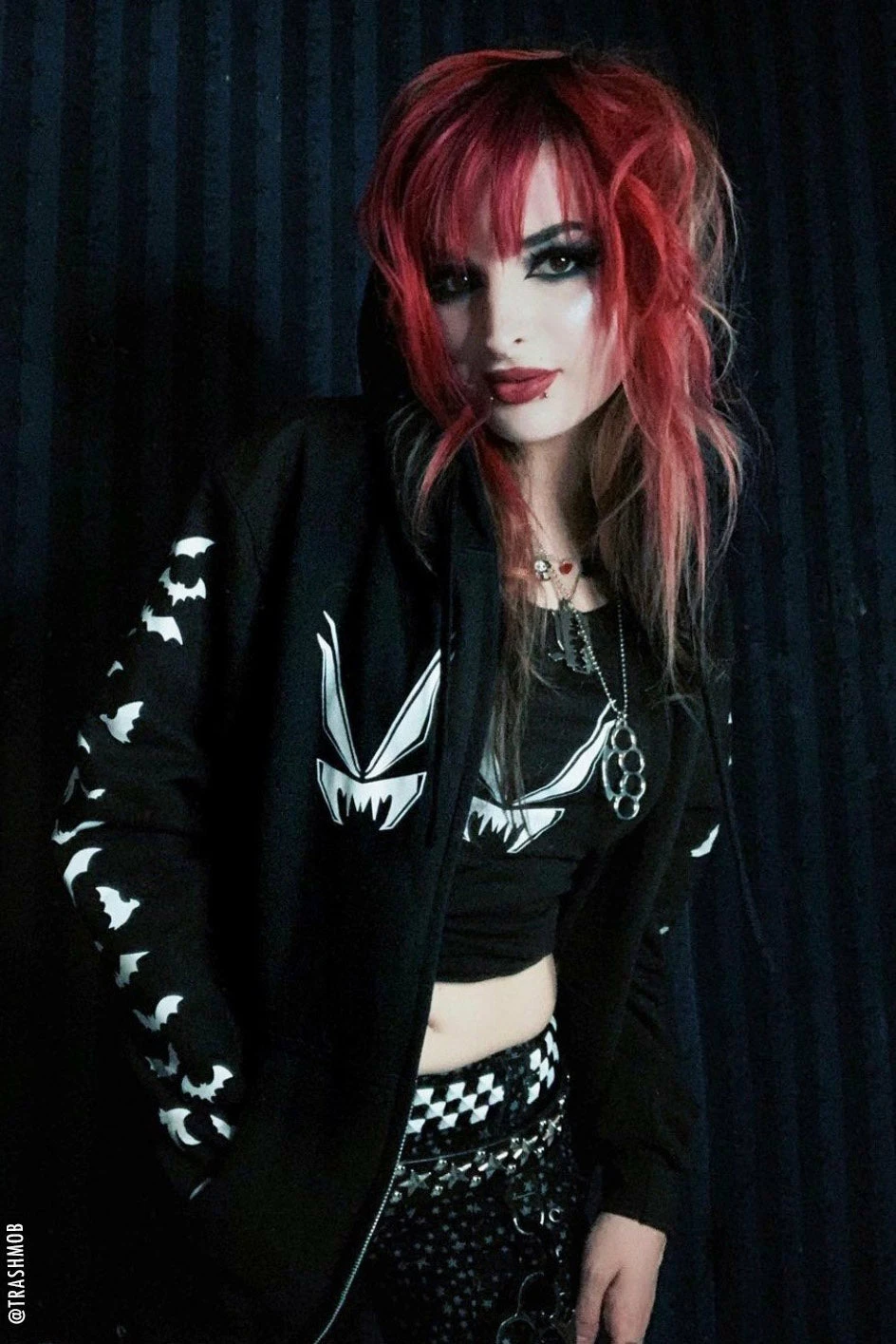 VampireFreaks VF Bat Sleeves Zipper Hoodie 4 VampireFreaks VF Bat Sleeves Zipper Hoodie - Image 2