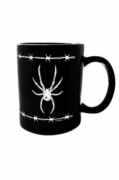 SOURPUSS Barbed Wire Spider Mug -AKUMU INK shop treterterterter