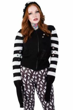 Too Fast Spooky Ghost Zip Up Cardigan Sweater -AKUMU INK shop tttt d5e36ae4 efdb 47a9 9555 98981b7daddc