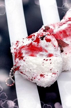 Tentacle Vomit Bloody Bear Keychain -AKUMU INK shop tttttts