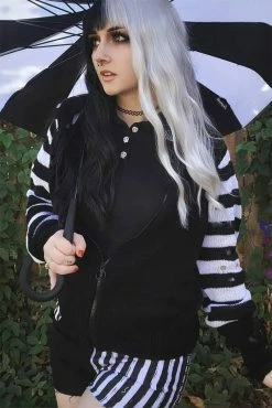 Too Fast Spooky Ghost Zip Up Cardigan Sweater -AKUMU INK shop ugvhjkuyj