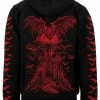 VampireFreaks Vampire Castle Hoodie W/ Bat Sleeves [BLOOD RED] -AKUMU INK shop vampire castle hoodie back