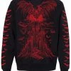 VampireFreaks Vampire Castle Sweatshirt W/ Bat Sleeves [BLOOD RED] -AKUMU INK shop vampire castle red sweatshirt