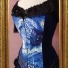 Gallery Serpentine Corsetry Starry Night Tardis Corset, Custom Made -AKUMU INK shop van gogh tardis corset side
