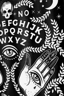 Too Fast Spirit Board Hands Shower Curtain -AKUMU INK shop vcvxcxvx