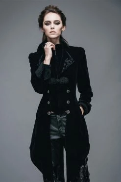 DEVIL FASHION Victorian Vampress Coat [BLACK]