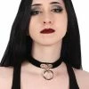 Funk Plus Cut Throat O-Ring Collar [Velvet] -AKUMU INK shop velvet oring collar