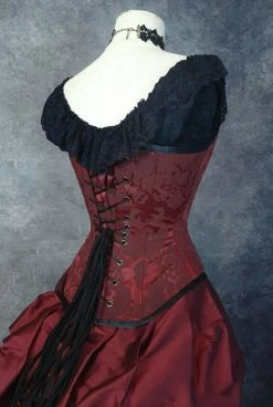 Gallery Serpentine Ltd Edition Garnet Brocade Corset, Custom Sized 14 Gallery Serpentine Ltd Edition Garnet Brocade Corset, Custom Sized -AKUMU INK shop venus burg broc sb