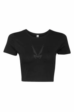 VampireFreaks Crop Top -AKUMU INK shop vfDarkGreyCropTop