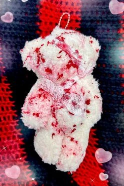 Tentacle Vomit Bloody Bear Keychain -AKUMU INK shop vfdvfv