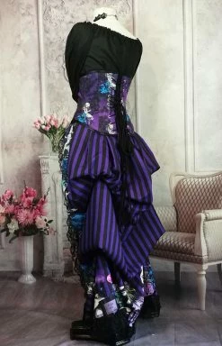 Gallery Serpentine Dark Alice Purple Alice Victorian Bustle Skirt -AKUMU INK shop vic bustle 2