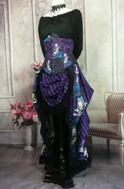Gallery Serpentine Dark Alice Purple Alice - Corset & Victorian Bustle Set