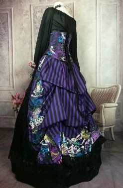 Gallery Serpentine Dark Alice Purple Alice - Corset & Victorian Bustle Set -AKUMU INK shop vic bustle 7