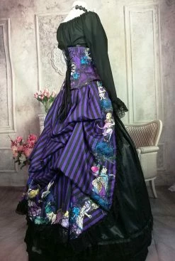 Gallery Serpentine Dark Alice Purple Alice Victorian Bustle Skirt -AKUMU INK shop vic bustle 8