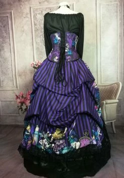 Gallery Serpentine Dark Alice Purple Alice - Corset & Victorian Bustle Set -AKUMU INK shop vic bustle 9