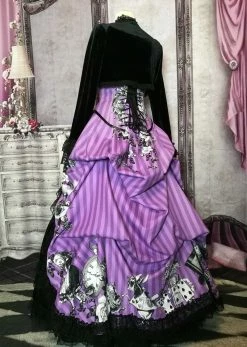Gallery Serpentine Violet Alice - Corset & Victorian Bustle Set -AKUMU INK shop violet b hoop sb
