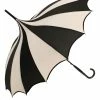 VampireFreaks Batwing Pagoda Umbrella [BLACK/WHITE STRIPED] -AKUMU INK shop white umbrella 02
